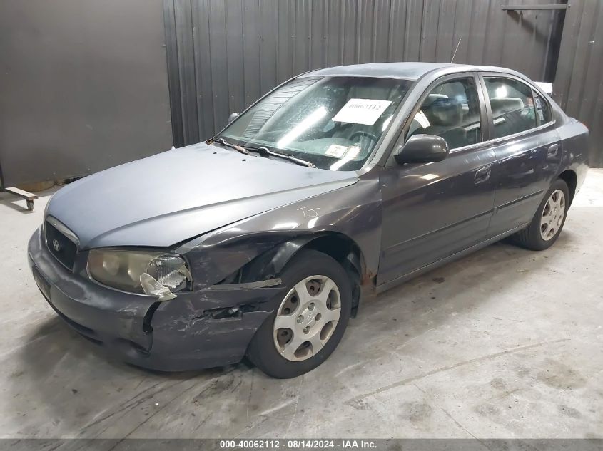 2002 Hyundai Elantra Gls VIN: KMHDN45D12U464329 Lot: 40062112