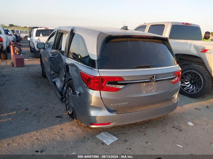 2022 Honda Odyssey Ex-L VIN: 5FNRL6H7XNB046138 Lot: 40087594