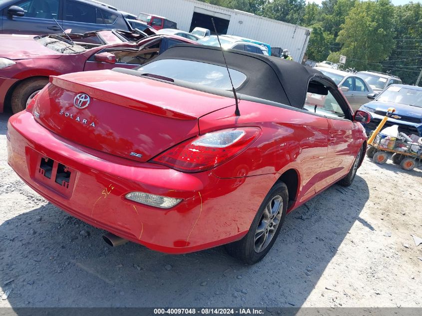 2007 Toyota Camry Solara Se VIN: 4T1FA38P27U133626 Lot: 40097048