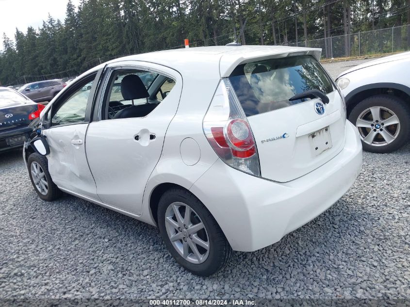 2013 Toyota Prius C Four VIN: JTDKDTB39D1039868 Lot: 40112700