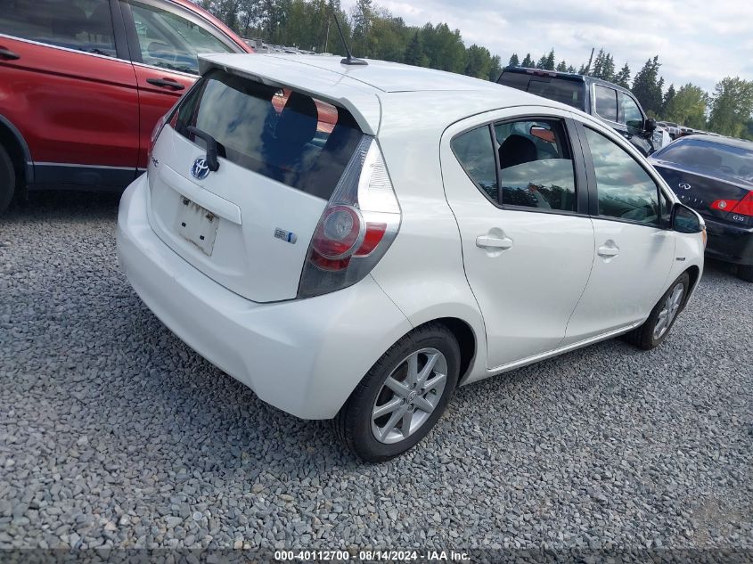 2013 Toyota Prius C Four VIN: JTDKDTB39D1039868 Lot: 40112700