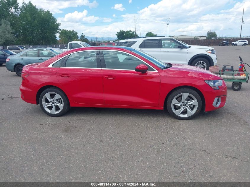 2022 Audi A3 Premium 40 Tfsi Front-Wheel Drive S Tronic VIN: WAUAUDGY8NA038487 Lot: 40114708