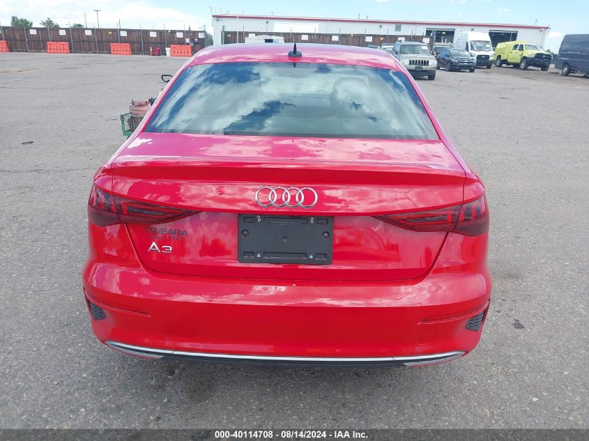 2022 Audi A3 Premium 40 Tfsi Front-Wheel Drive S Tronic VIN: WAUAUDGY8NA038487 Lot: 40114708