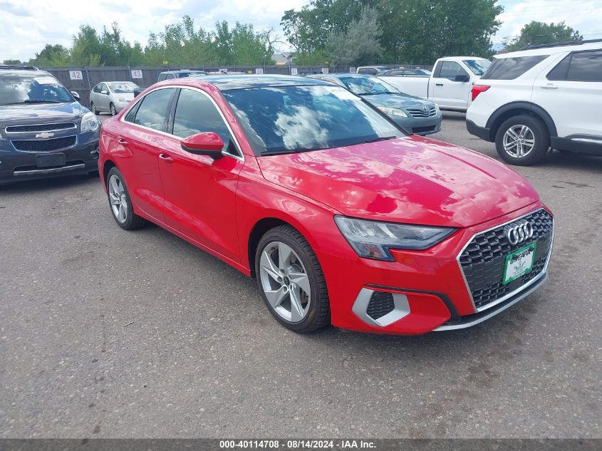 2022 Audi A3 Premium 40 Tfsi Front-Wheel Drive S Tronic VIN: WAUAUDGY8NA038487 Lot: 40114708