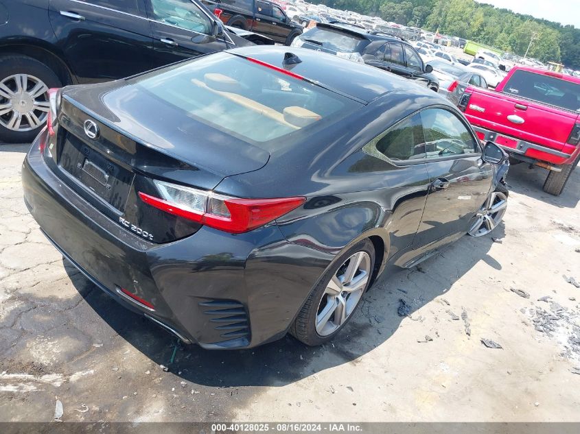 2016 Lexus Rc 200T VIN: JTHHA5BC9G5001485 Lot: 40128025