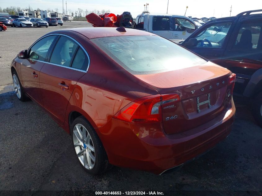 2015 Volvo S60 T5 Platinum VIN: YV126MFD8F2297745 Lot: 40146653