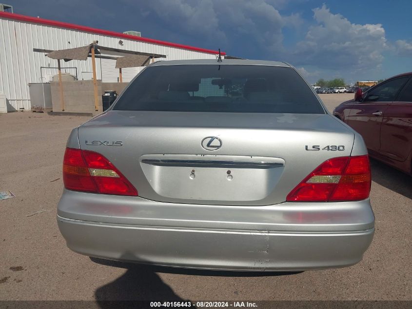 2003 Lexus Ls 430 VIN: JTHBN30F530118161 Lot: 40156443