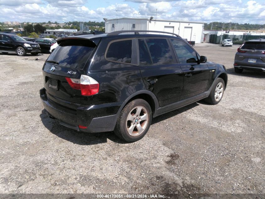 2007 BMW X3 3.0Si VIN: WBXPC93407WF22598 Lot: 40173051