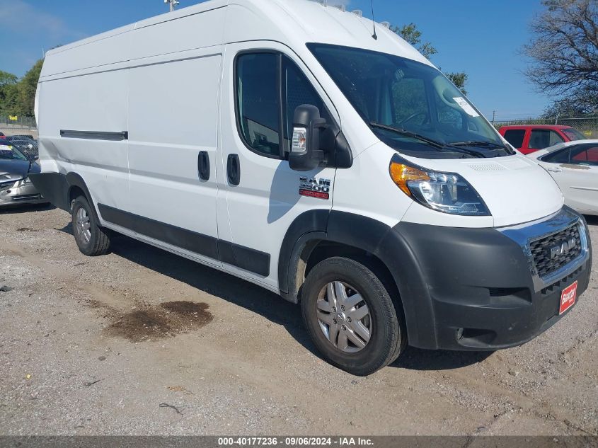 2021 Ram Promaster 3500 Cargo Van High Roof 159 Wb Ext VIN: 3C6MRVJG7ME514500 Lot: 40177236