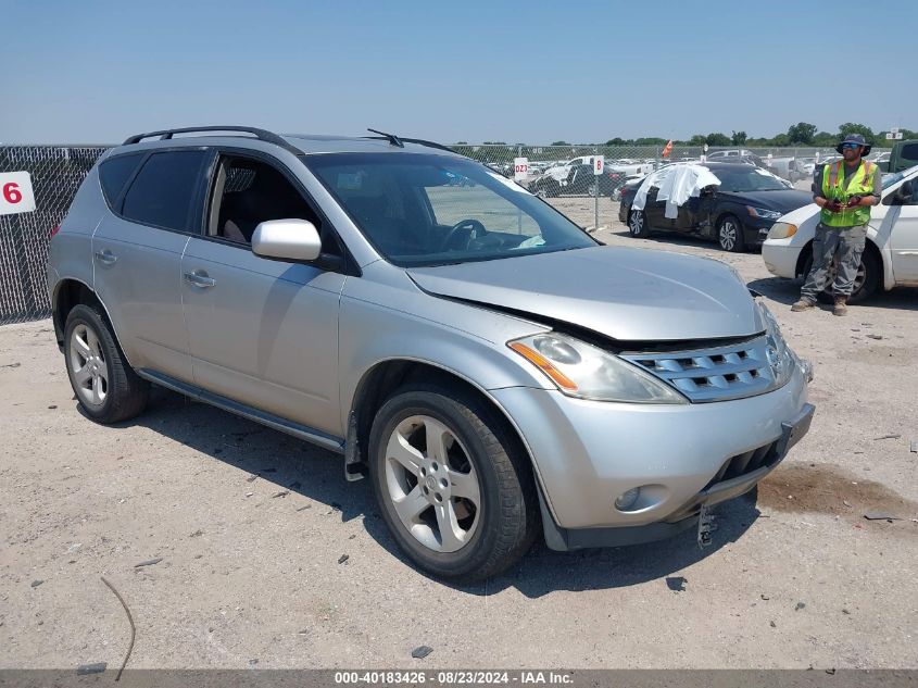 2005 Nissan Murano Sl VIN: JN8AZ08W75W406580 Lot: 40183426