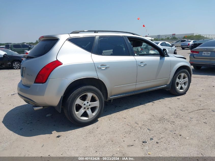 2005 Nissan Murano Sl VIN: JN8AZ08W75W406580 Lot: 40183426