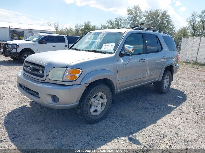 2002 Toyota Sequoia Sr5 V8 VIN: 5TDBT44A72S073571 Lot: 40208194