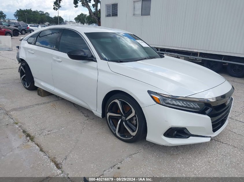 2021 Honda Accord Sport VIN: 1HGCV1F34MA052643 Lot: 40216879