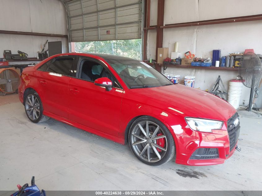 2018 Audi S3 2.0T Premium Plus/2.0T Tech Premium Plus VIN: WAUB1GFF5J1044255 Lot: 40224638