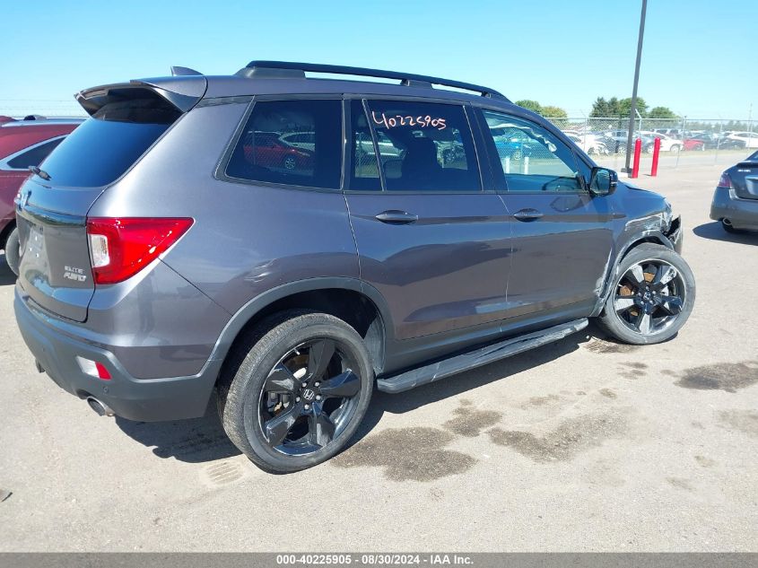 2019 Honda Passport Elite VIN: 5FNYF8H06KB025980 Lot: 40225905