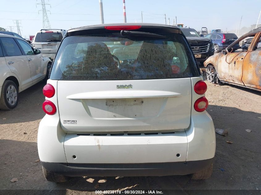 2008 Smart Fortwo Passion/Pure VIN: WMEEJ31X58K195823 Lot: 40238178