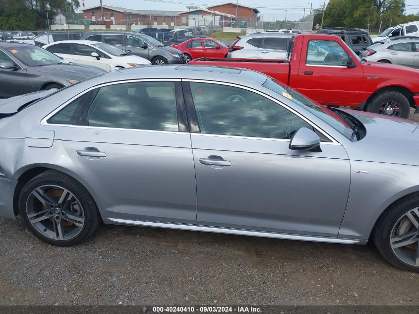 2018 Audi A4 2.0T Premium/2.0T Tech Premium VIN: WAUENAF44JN008417 Lot: 40240410