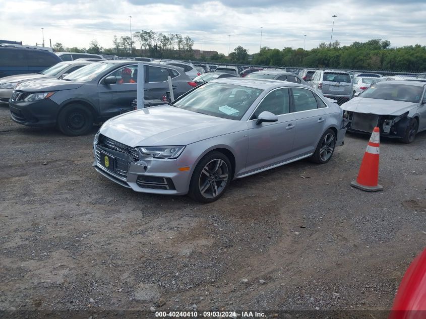 2018 Audi A4 2.0T Premium/2.0T Tech Premium VIN: WAUENAF44JN008417 Lot: 40240410