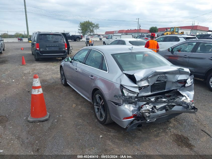 2018 Audi A4 2.0T Premium/2.0T Tech Premium VIN: WAUENAF44JN008417 Lot: 40240410