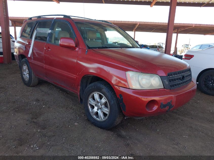 2003 Toyota Highlander V6 (A4) VIN: JTEGF21A930091401 Lot: 40258882