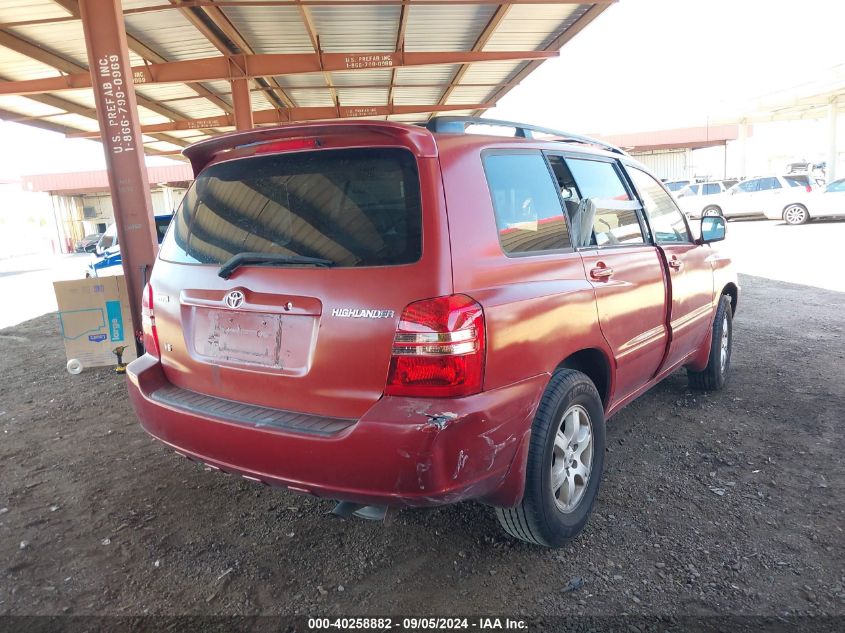 2003 Toyota Highlander V6 (A4) VIN: JTEGF21A930091401 Lot: 40258882