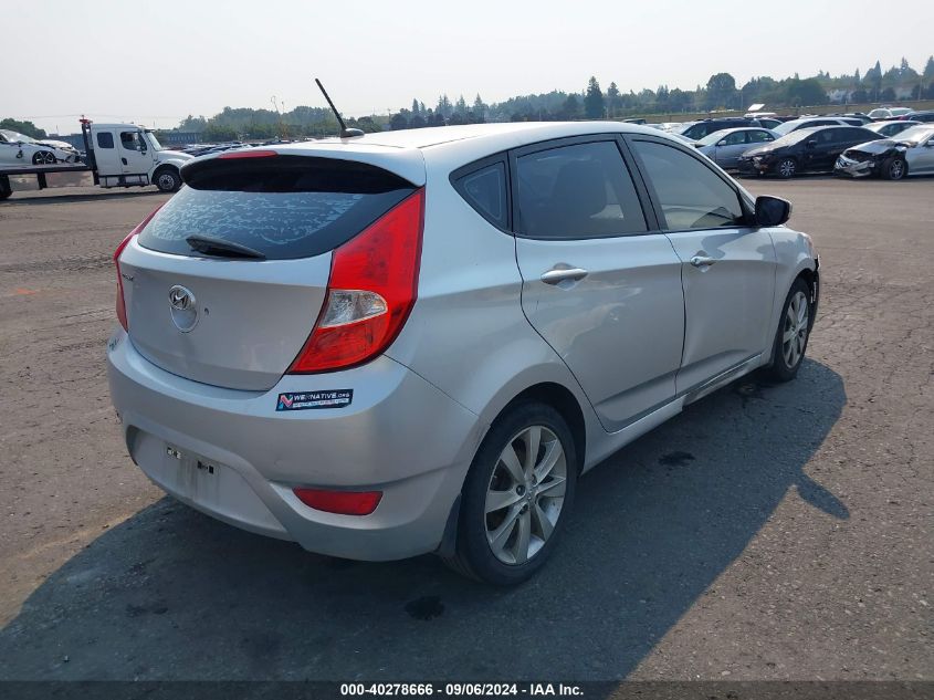 2014 Hyundai Accent Se VIN: KMHCU5AE6EU145662 Lot: 40278666