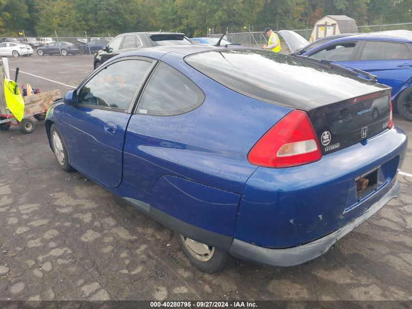 2002 Honda Insight Cvt VIN: JHMZE14742T000783 Lot: 40280795