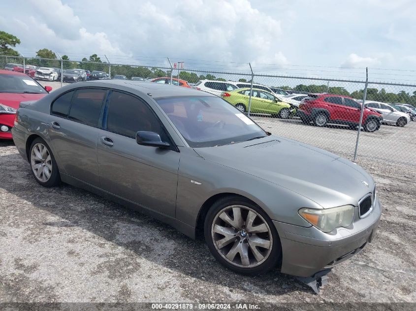 2004 BMW 745I VIN: WBAGL63534DP72424 Lot: 40291879