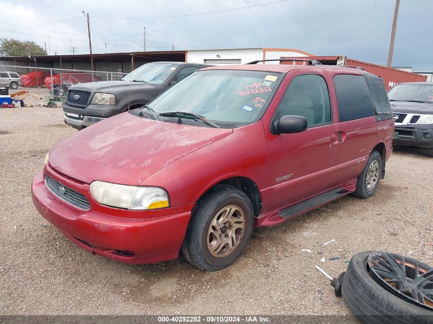 2000 Nissan Quest Gle/Gxe/Se/Se-Cloth VIN: 4N2XN11T2YD821892 Lot: 40292282