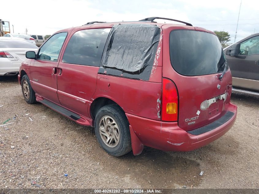 2000 Nissan Quest Gle/Gxe/Se/Se-Cloth VIN: 4N2XN11T2YD821892 Lot: 40292282