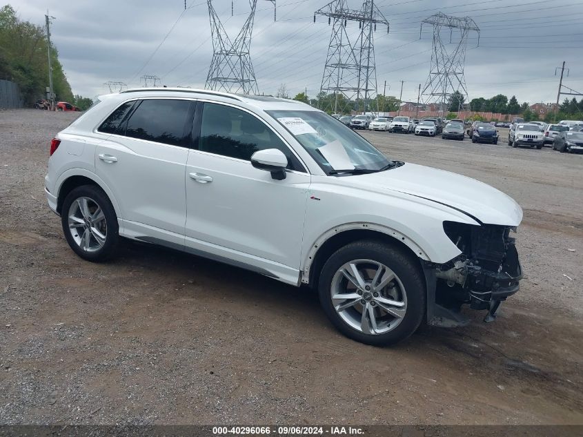 2020 Audi Q3 Premium 45 Tfsi S Line Quattro Tiptronic VIN: WA1DECF31L1079337 Lot: 40296066