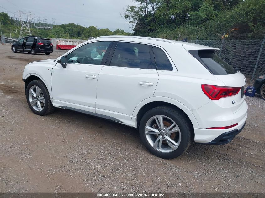 2020 Audi Q3 Premium 45 Tfsi S Line Quattro Tiptronic VIN: WA1DECF31L1079337 Lot: 40296066