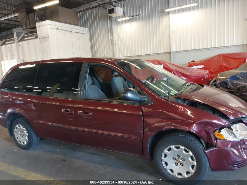 2002 Chrysler Town & Country Lx VIN: 2C4GP44382R793059 Lot: 40299934