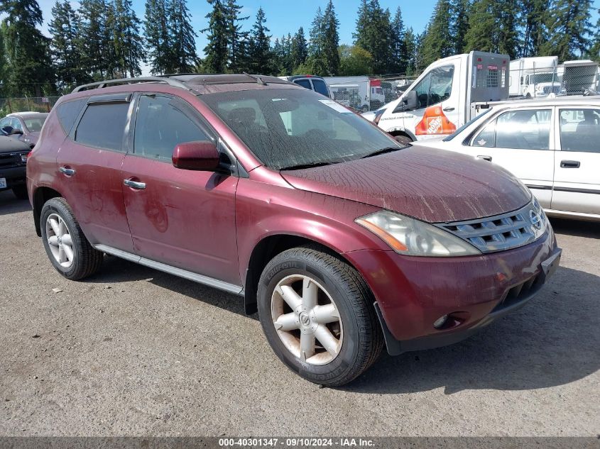 2005 Nissan Murano Se VIN: JN8AZ08W45W435065 Lot: 40301347