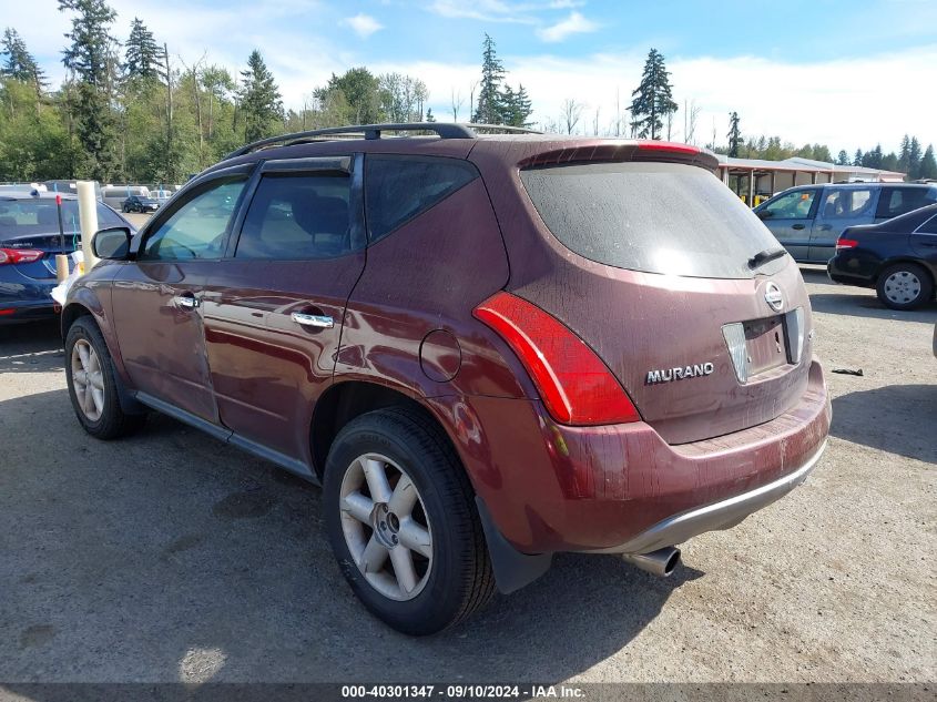 2005 Nissan Murano Se VIN: JN8AZ08W45W435065 Lot: 40301347