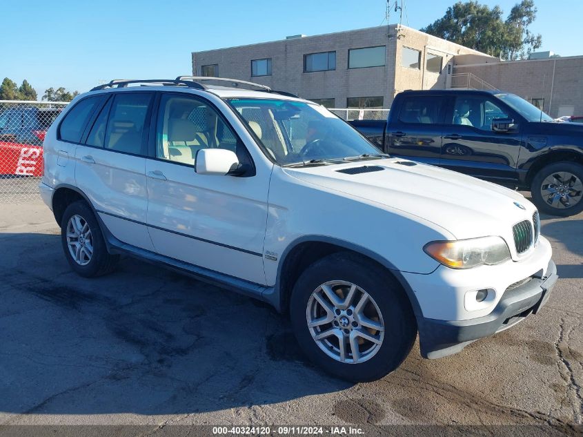 2005 BMW X5 3.0I VIN: 5UXFA13585LY22229 Lot: 40324120