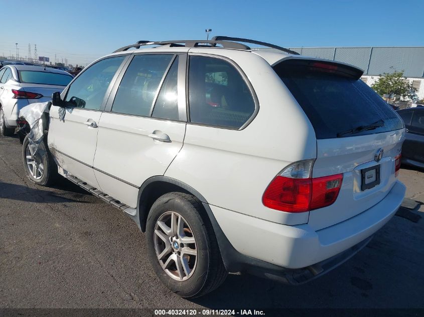 2005 BMW X5 3.0I VIN: 5UXFA13585LY22229 Lot: 40324120