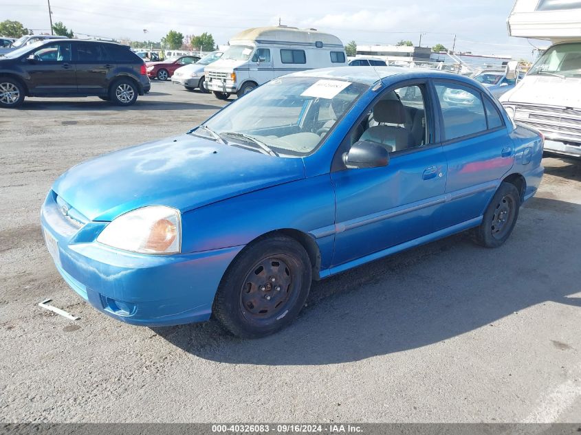 2004 Kia Rio VIN: KNADC125446327637 Lot: 40326083