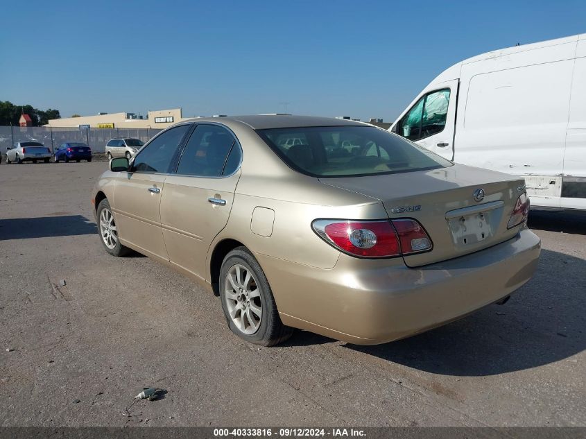 2002 Lexus Es 300 Base (A4) VIN: JTHBF30G720069162 Lot: 40333816