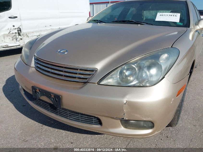 2002 Lexus Es 300 Base (A4) VIN: JTHBF30G720069162 Lot: 40333816