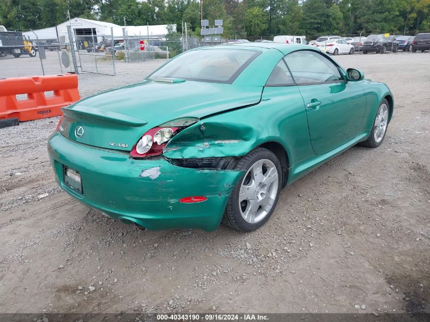 2004 Lexus Sc 430 VIN: JTHFN48Y640055697 Lot: 40343190