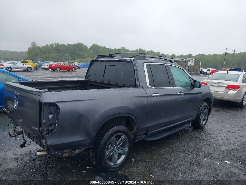 2021 Honda Ridgeline Rtl-E VIN: 5FPYK3F77MB014687 Lot: 40353945