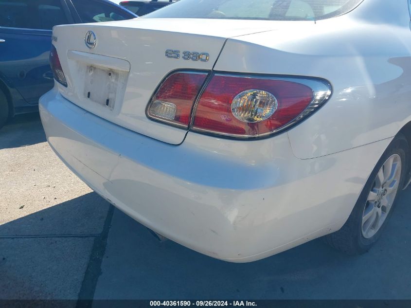 2004 Lexus Es 330 VIN: JTHBA30G145054614 Lot: 40361590