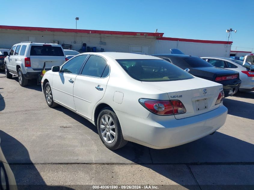 2004 Lexus Es 330 VIN: JTHBA30G145054614 Lot: 40361590