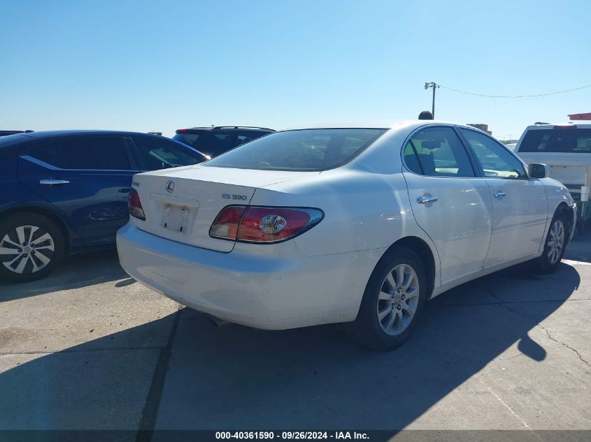 2004 Lexus Es 330 VIN: JTHBA30G145054614 Lot: 40361590