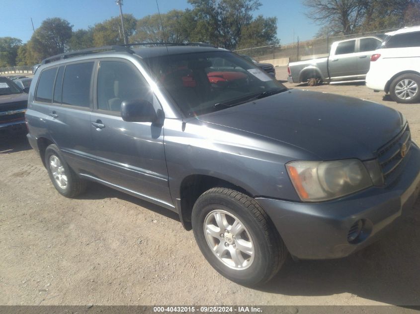 2001 Toyota Highlander V6 VIN: JTEHF21A510023274 Lot: 40432015