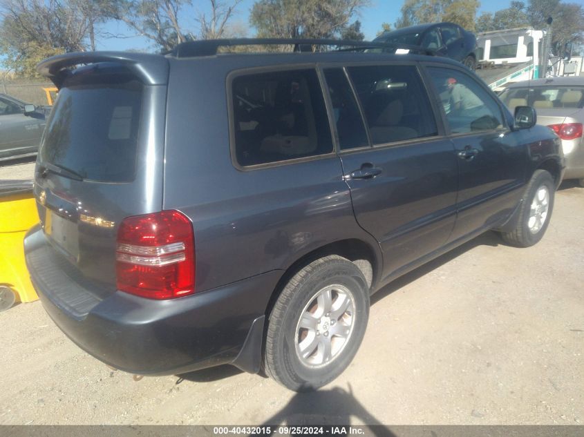 2001 Toyota Highlander V6 VIN: JTEHF21A510023274 Lot: 40432015