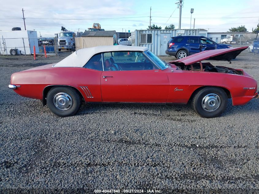 1969 Chevrolet Camaro VIN: 124679L5109560000 Lot: 40447840