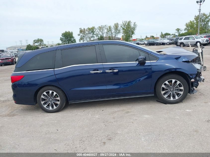 2022 Honda Odyssey Ex-L VIN: 5FNRL6H77NB043228 Lot: 40460027