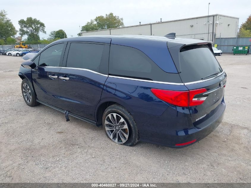 2022 Honda Odyssey Ex-L VIN: 5FNRL6H77NB043228 Lot: 40460027